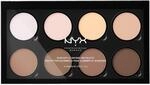 NYX Professional Makeup Highlight & Contour Pro Palette, Puder Konturen Kit, 8