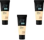 Maybelline New York Make Up, Fit Me. Matte + Poreless Make-Up Nr. 110 Porcelain,