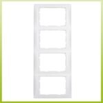 Berker Hager S1 - Rahmen 80 x 80 4 Elemente wei&szlig; Polar