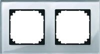 Schneider Electric Merten M-Plan-Echtglasrahmen, 2-fach, IP20, diamantsilber,