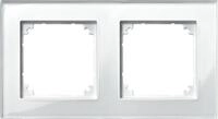 Schneider Electric Merten M-Plan-Echtglasrahmen, 2-fach, IP20, brillantweiss,