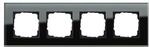 Gira 021405 Abdeckrahmen 4-Fach Esprit Glas, schwarz