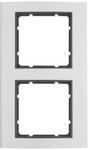Hager B3 &ndash; Rahmen 2 Elemente Vertikal Horizontal Aluminium