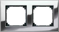 Merten 475239 M-PLAN-Metallrahmen, 2fach, Chrom