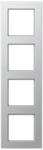 Jung Rahmen 4fach Serie A Creation Aluminium, 1 St&uuml;ck, AC 584 AL
