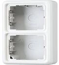 Jung CD582AWW Aufputz-Kappe mit Rahmen 2-Fach