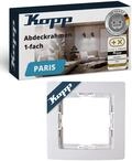 Kopp PARIS 1-fach Abdeckrahmen in Arktis-Wei&szlig; - 83 x 83 x 9,5 mm - Rahmen f&uuml;r