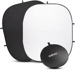 Walimex pro 2 in 1 Falthintergrund schwarz/wei&szlig; 200 x 230 cm, robuster
