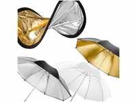 Walimex Doppelreflektor und Schirme silber/gold/weiß
