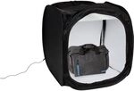 D&Ouml;RR Lichtzelt/Aufnahmebox LB-6575 LED schwarz 65x75cm