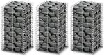 vidaXL 3x Gabione 25x25x50cm Steinkorb Steingabione Drahtkorb Mauer S&auml;ule Wand