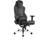 AKRacing Chair Onyx Deluxe Bürostuhl, genarbtes Rindleder, PU Kunstleder,