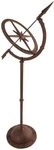 Esschert Design Sonnenuhr mit Fu&szlig; Gu&szlig;eisen, rostbraun, 32x24.5x93 cm, TH37