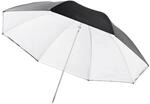 Walimex pro 2in1 Reflex- und Durchlichtschirm wei&szlig;, Fotoschirm 84 cm Durchmesser,