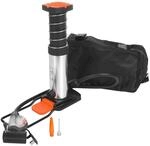 Bikers Dream Mini Fu&szlig;pumpe mit Adapter, 20 x 10 x 10 cm, Schwarz