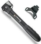 SKS GERMANY TWINJEX Minipumpe, Luftpumpe Fahrrad mit Pumpenhalter (Kunststoff,