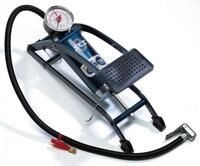 SKS Fu&szlig;pumpe f&uuml;r alle Ventile mit Manometer aus Stahl