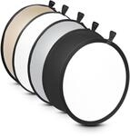 Walimex 5-in-1 Faltreflektor Set (56 cm) wavy gold/silber/wei&szlig;/schwarz/transparent