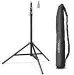 Walimex pro Lichtstativ WT-806 bis 256 cm H&ouml;he, Blitzstativ mit Federd&auml;mpfung inkl.