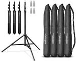 Walimex pro Lichtstativ WT-806 4er-Set bis 256 cm H&ouml;he, Blitzstativ mit