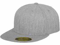Flexfit Erwachsene Mütze Premium 210 Fitted, grau (heather), S/M