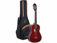Ortega Guitars rote Konzertgitarre 1/2-Größe - Family Series - inklusive Gigbag -
