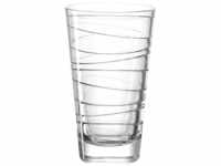 Leonardo Vario Struktur, Becher groß, Longdrinkglas, klar, 280 ml, 019450