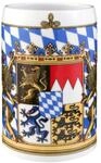 Seltmann Weiden 001.617235 Bierkrug ohne Deckel 0,75 L, Blau/Wei&szlig;/Beige/Rot