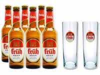 Früh Kölsch Vielfalt mit 6x0,33 L Bierflasche Kölsch und 2 Stück Gläser...