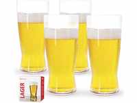 Spiegelau & Nachtmann, 4 teiliges Helles-Bier Glas-Set, Kristallglas, 560 ml,