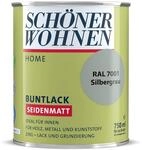 DurAcryl Buntlack Silbergrau 750 ml RAL 7001 Seidenmatt Sch&ouml;ner Wohnen