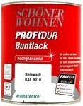 0,75L Sch&ouml;ner Wohnen Profidur Buntlack weiss hg Weisslack Wei&szlig;lack