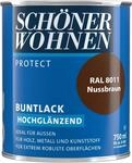 Profidur 750 ml Buntlack RAL 8011 Nussbraun Hochgl&auml;nzend Sch&ouml;ner Wohnen