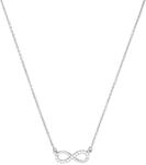 amor Kette mit Anh&auml;nger f&uuml;r Damen, Sterling Silber 925, Zirkonia Infinity