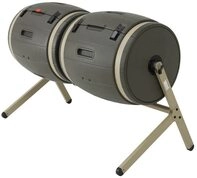 Lifetime Komposter | Doppel Trommelkomposter Braun 79x160x110 cm | Metall &