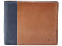 Fossil Brieftasche für Herren Ward, Leder Bifold Navy 11,4 cm L x 2,5 cm B x...