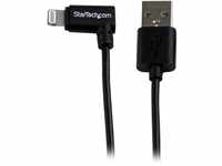 StarTech.com 2m USB auf Apple 8-pin Lightning Connector Kabel gewinkelt - Schwarz -