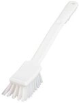 Haug scrub brush, transparent polyester, long handle