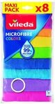 Vileda Mikrofasert&uuml;cher Colors, Allzweckt&uuml;cher Multipack aus Mikrofasern, 30 x 30