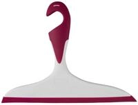 WENKO Badezimmerwischer Loano Wei&szlig;-Pink - Duschabzieher, f&uuml;r Bad und Dusche,