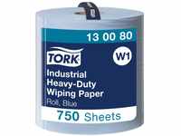 Tork Extra Starke Industrie Papierwischtücher Blau W1, Hohe Saugfähigkeit, 1 × 750