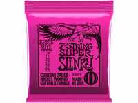 Ernie Ball Super Slinky 7-Saiter Nickel Wound E-Gitarrensaiten, Stärke 9-52