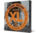 D'Addario EXL110-3D Nickel Wound E-Gitarrensaiten, Regular Light, 10-46, 3 Sets