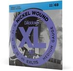 D'Addario EXL115 Nickel Wound E-Gitarrensaiten, Medium/Blues-Jazz Rock, 11-49