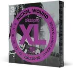 D'Addario EXL120-3D Nickel Wound E-Gitarrensaiten, Super Light, 9-42, 3 Sets