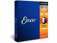 Elixir® Saiten E-Gitarrensaiten mit NANOWEB®Beschichtung, Custom Light (.009-.046)
