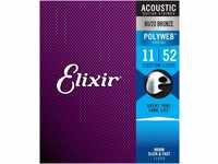 Elixir® 11025 Saiten 80/20 Bronze Akustik-Gitarrensaiten mit POLYWEB® Beschichtung,
