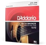 D'Addario EJ12 80/20 Bronze Akustikgitarrensaiten, Medium, 13-56