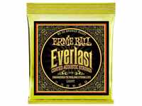 Ernie Ball Everlast Light Coated 80/20 Bronze Akustik-Gitarrensaiten, Stärke 11-52