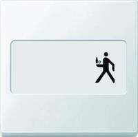 Merten Wippe mit Schriftfeld, System M, polarwei&szlig;, 433319